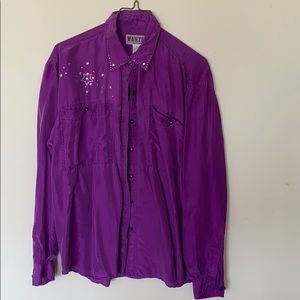 Purple silk shirt size medium